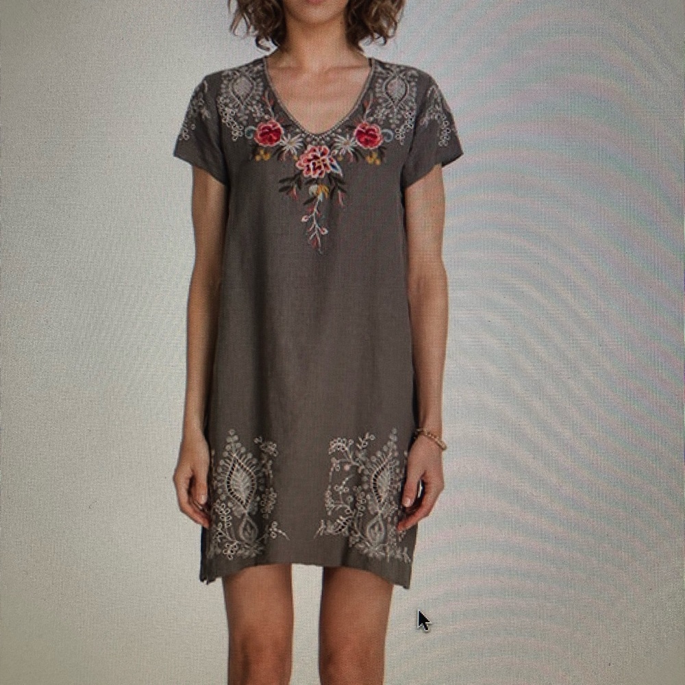 Assa Linen Drape Tunic Dress